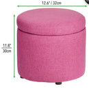 Design Modern Small Round Footstool Storage Ottoman Furniture Seat - myhomestore.com.pk