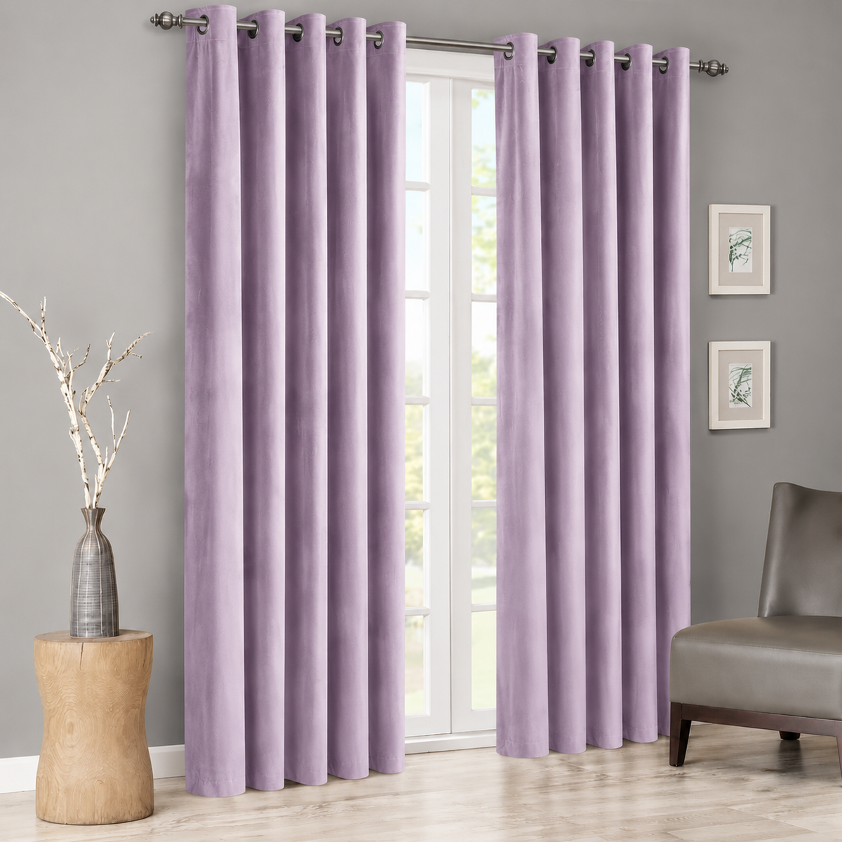 Luxury Velvet Curtains Pack of 2 – purple