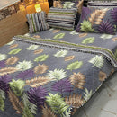 Elegant Floral Printed Bedspread – 7 Piece Set - myhomestore.com.pk
