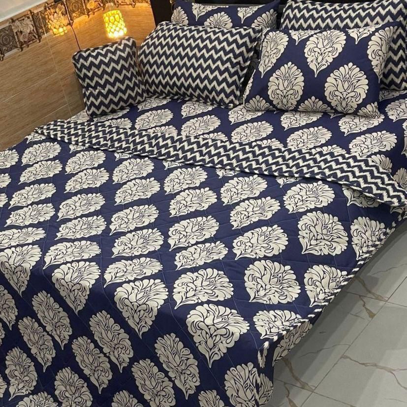 Elegant Living Printed Bedspread – 7 Piece Set - myhomestore.com.pk