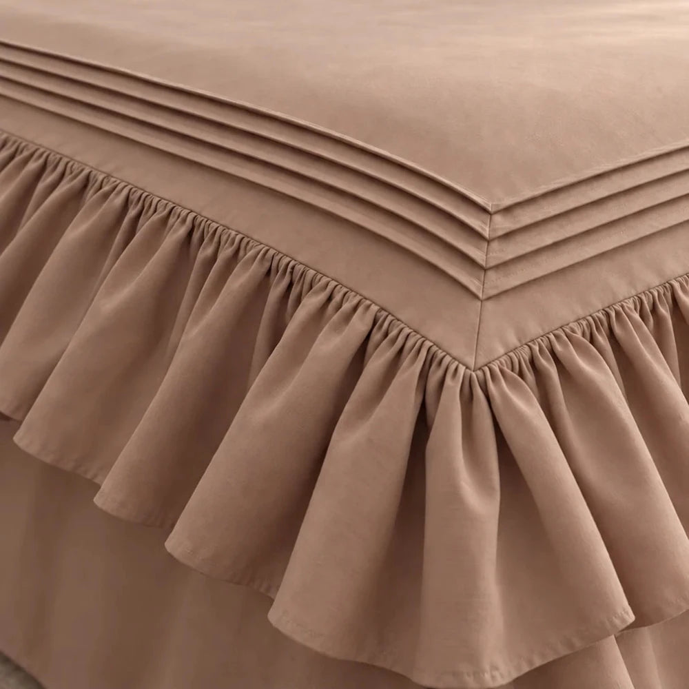 Elegant Triple Border Ruffled Duvet Set - myhomestore.com.pk