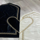 Embroidered Prayer Mat Set with Heart Design( set of 2 ) - myhomestore.com.pk