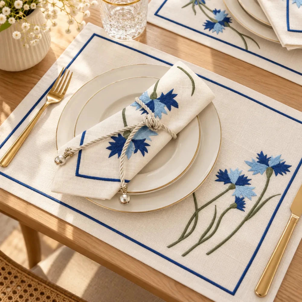 Embroidered Table Mats (Pack Of 6) - myhomestore.com.pk