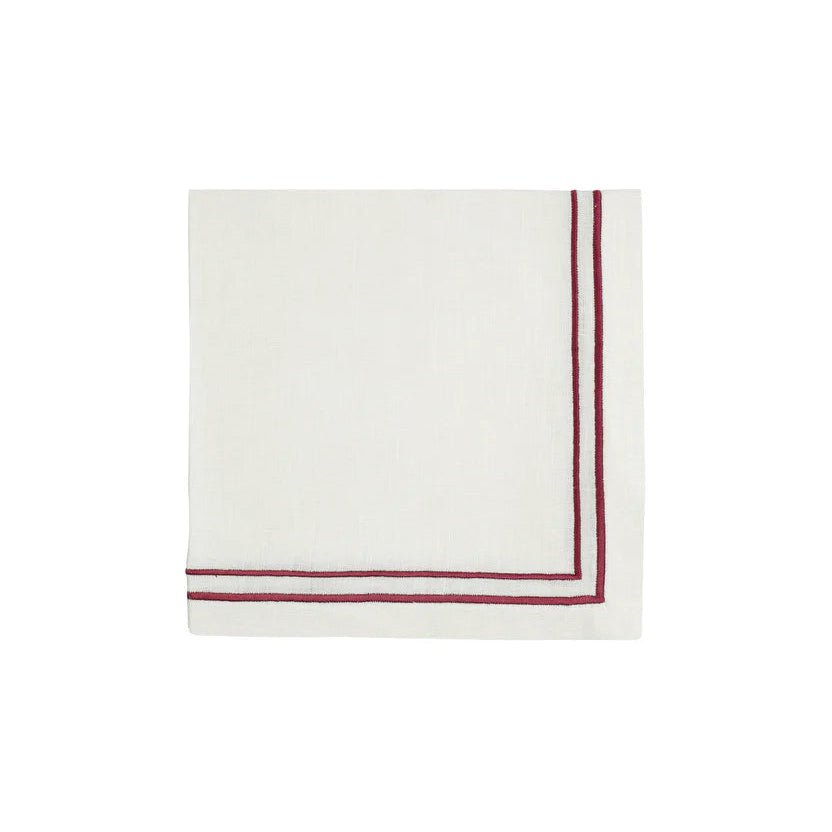 Embroidery With Baratta Stitch Napkins 2 Line (Pack of 6) - myhomestore.com.pk