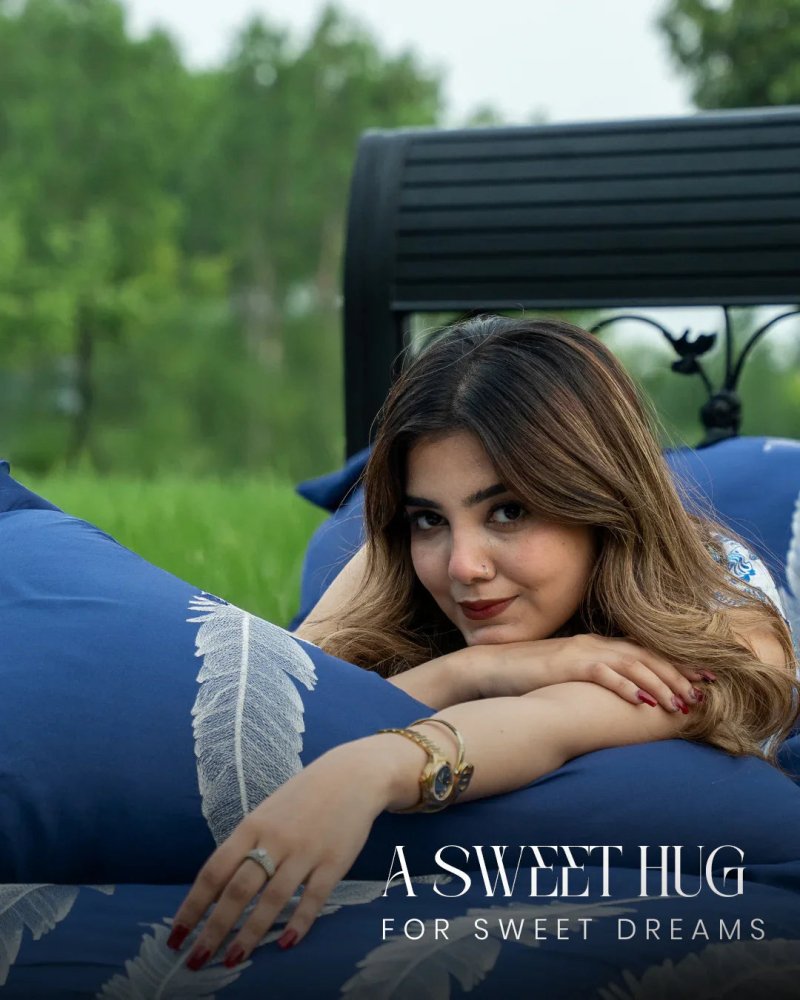 Feather Embroidered Comforter/ Duvet - myhomestore.com.pk