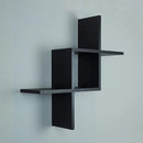 Floating Shelves Black Wall Mounted Cross Design - myhomestore.com.pk