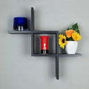 Floating Shelves Black Wall Mounted Cross Design - myhomestore.com.pk