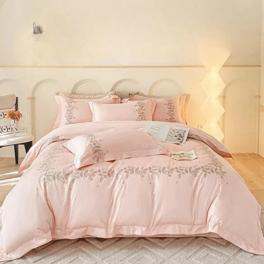 Floral Vine Embroidery Duvet Set - myhomestore.com.pk