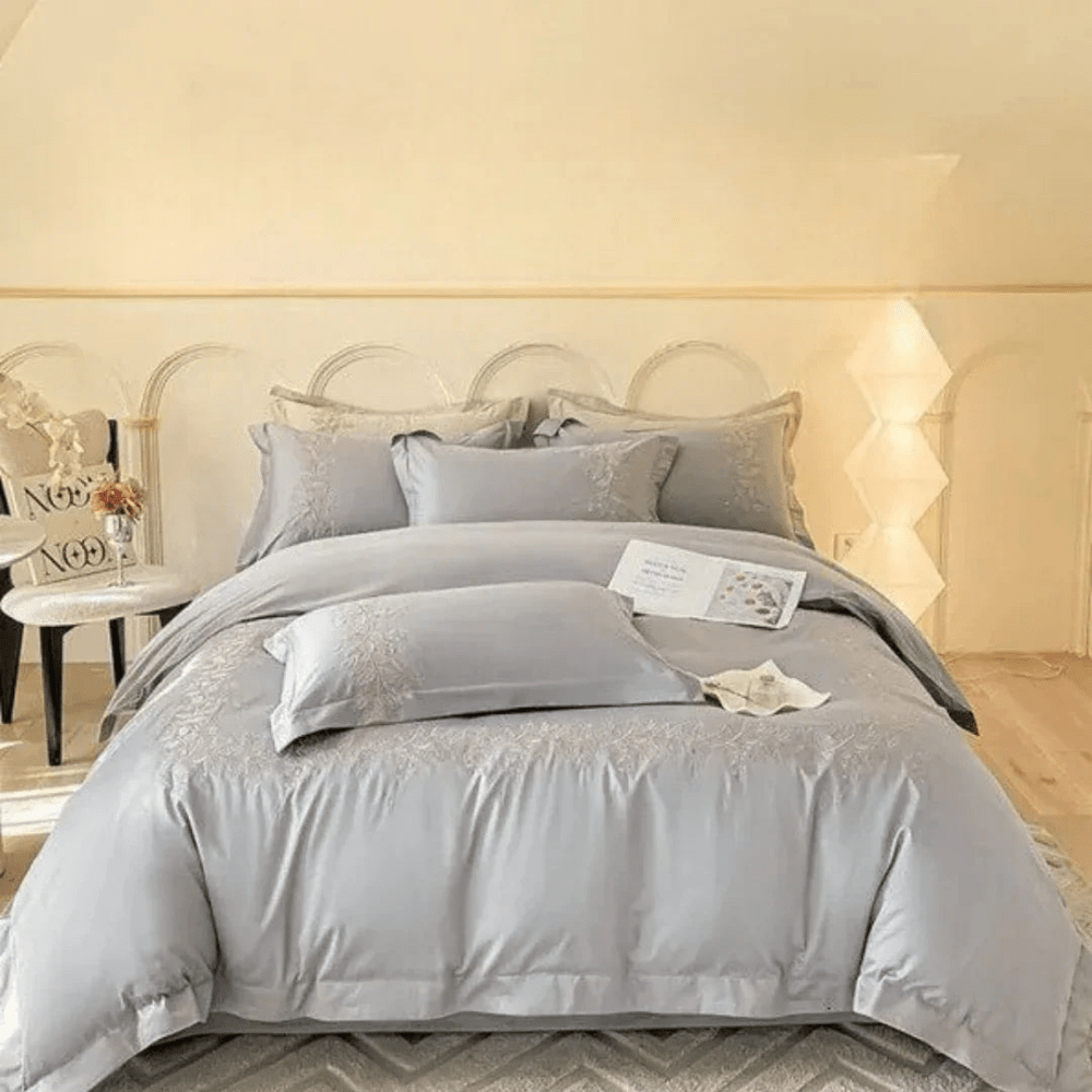 Floral Vine Embroidery Duvet Set - myhomestore.com.pk