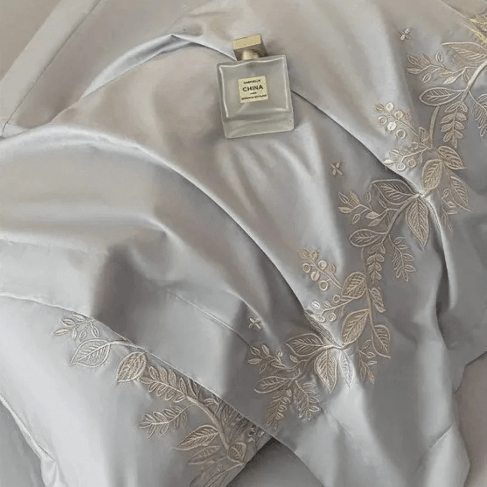 Floral Vine Embroidery Duvet Set - myhomestore.com.pk