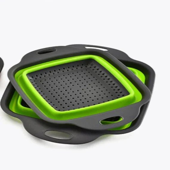 Foldable Drain Basket Plastic Fruit Basket Filter - myhomestore.com.pk