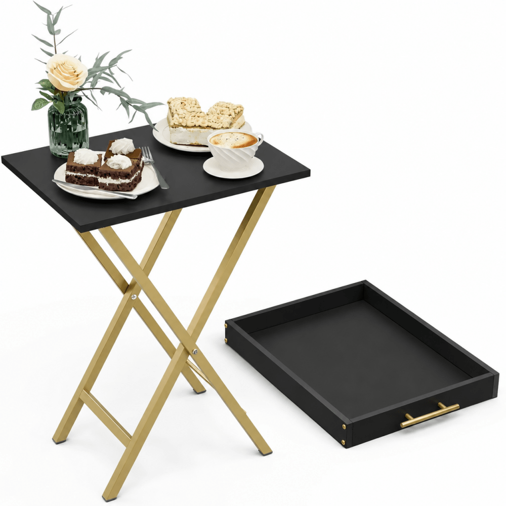 Folding Table with Removable Serving Tray - myhomestore.com.pk