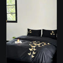 Golden Butterfly Embroidery Duvet Set - myhomestore.com.pk