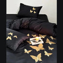 Golden Butterfly Embroidery Duvet Set - myhomestore.com.pk