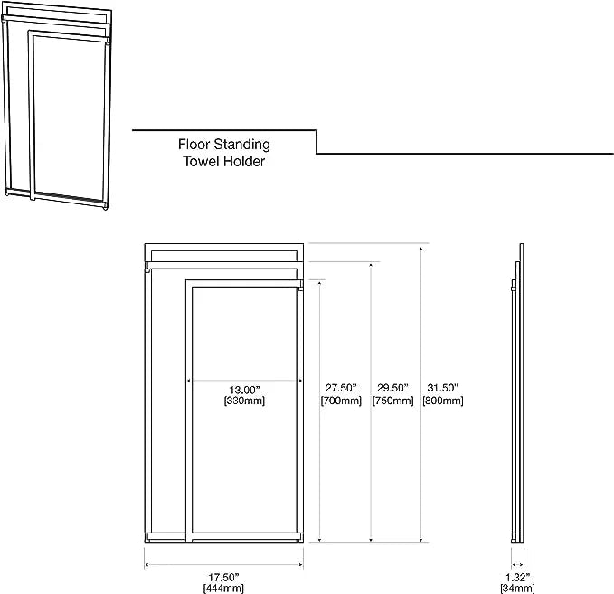 Freestanding Towel Rack - myhomestore.com.pk