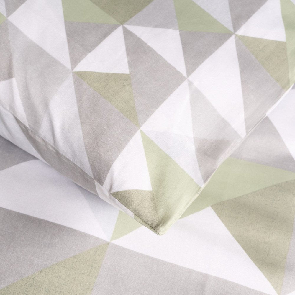 Geometric Sage Print Bedsheet – King Size - myhomestore.com.pk