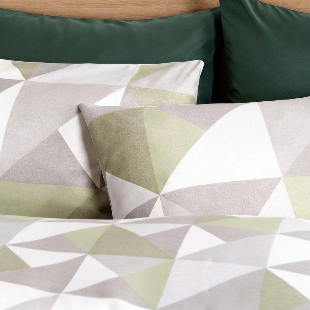 Geometric Sage Print Bedsheet – King Size - myhomestore.com.pk