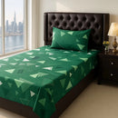 Geometric Triangle Pattern Bed - Sheet - myhomestore.com.pk