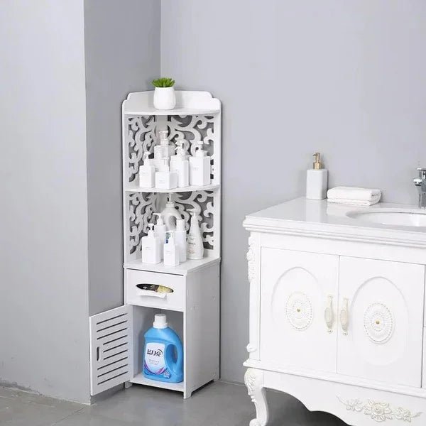 Glossy Pattern Bathroom Rack - myhomestore.com.pk