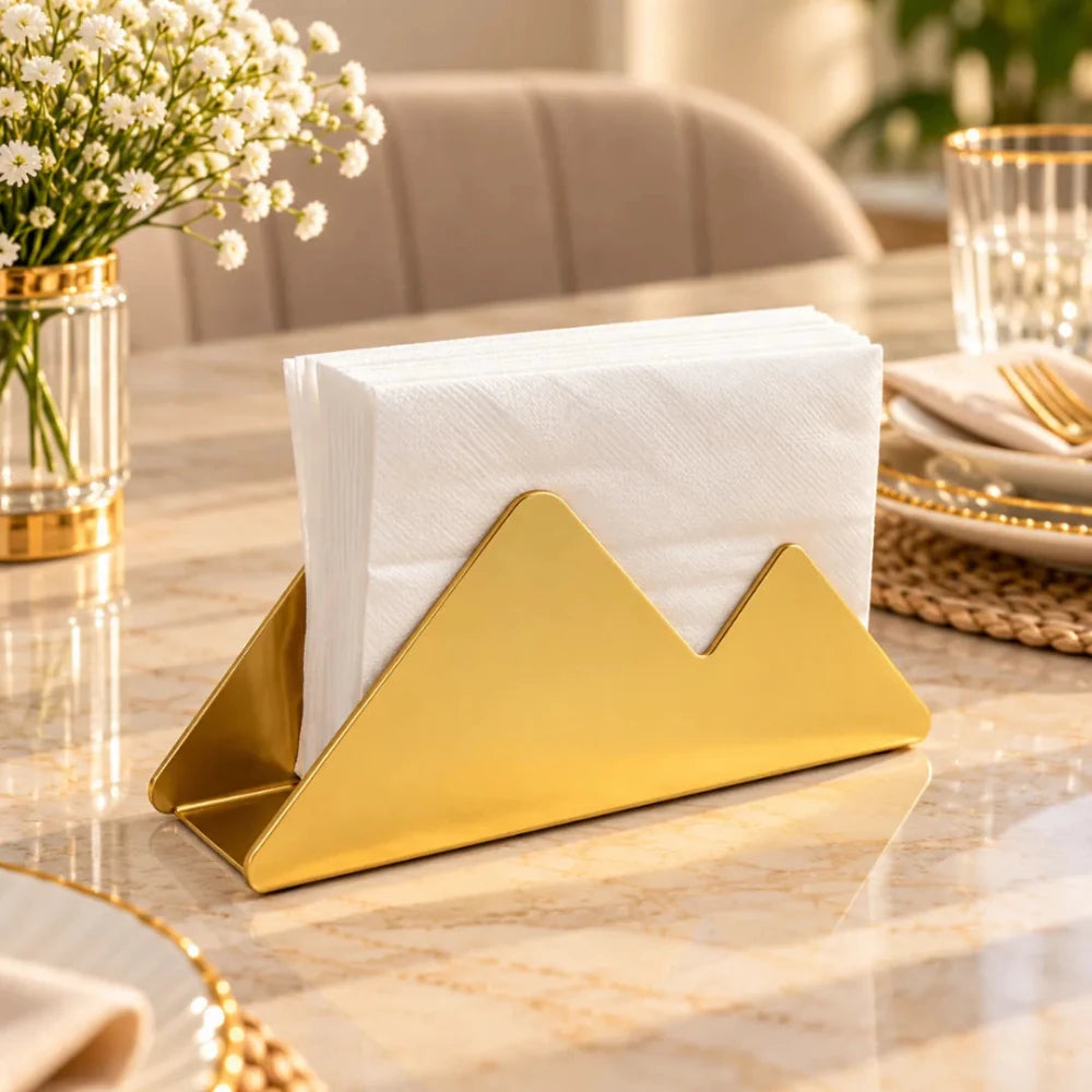 Gold Napkin Holder Metal - myhomestore.com.pk