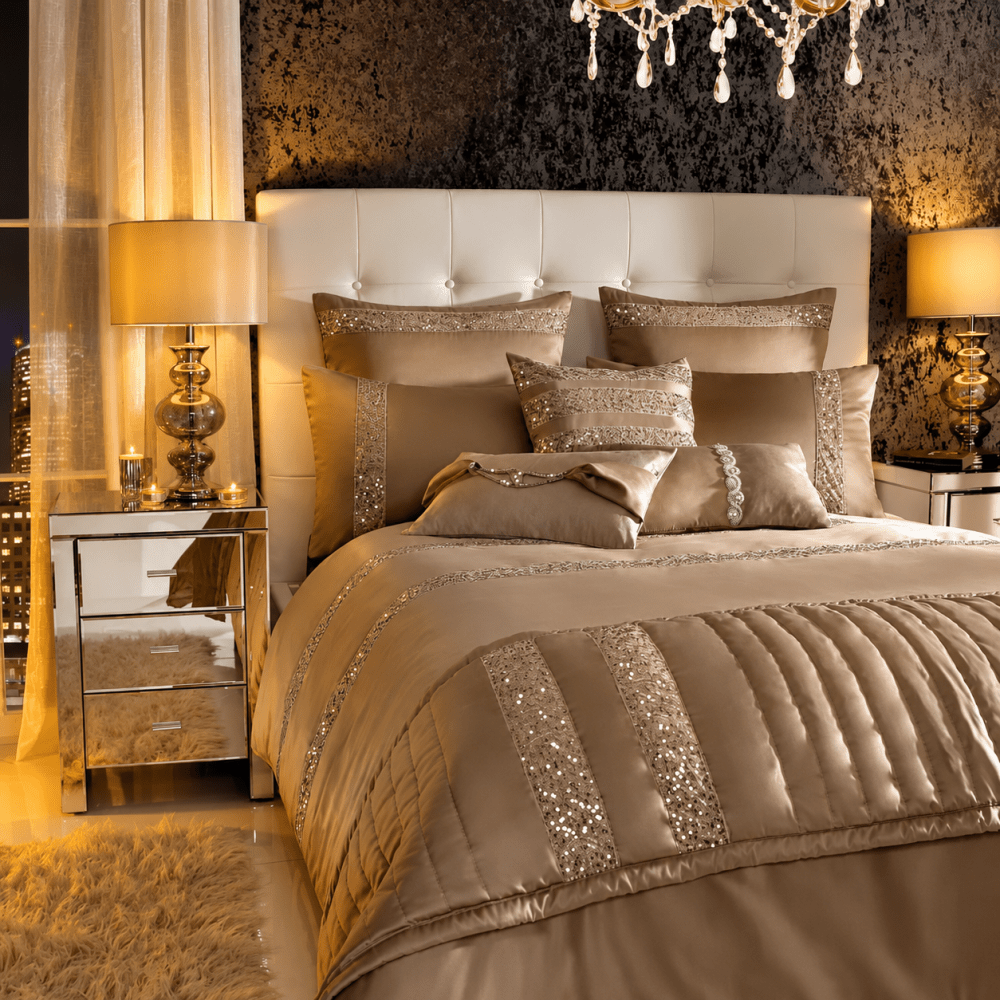Golden Bridal Bedding Duvet Set with Filling - myhomestore.com.pk