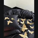 Golden Butterfly Embroidery Duvet Set - myhomestore.com.pk