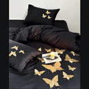Golden Butterfly Embroidery Duvet Set - myhomestore.com.pk