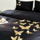 Golden Butterfly Embroidery Duvet Set - myhomestore.com.pk