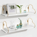 Golden Heart Floating Shelves (single) - myhomestore.com.pk