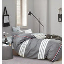 Gray/White Striped 100% Cotton Duvet Set - myhomestore.com.pk