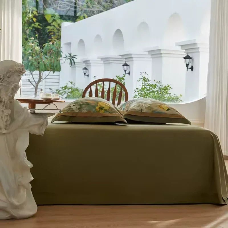 Green Cedar Printed Bedding Duvet Set - Luxury Comfort & Style - myhomestore.com.pk