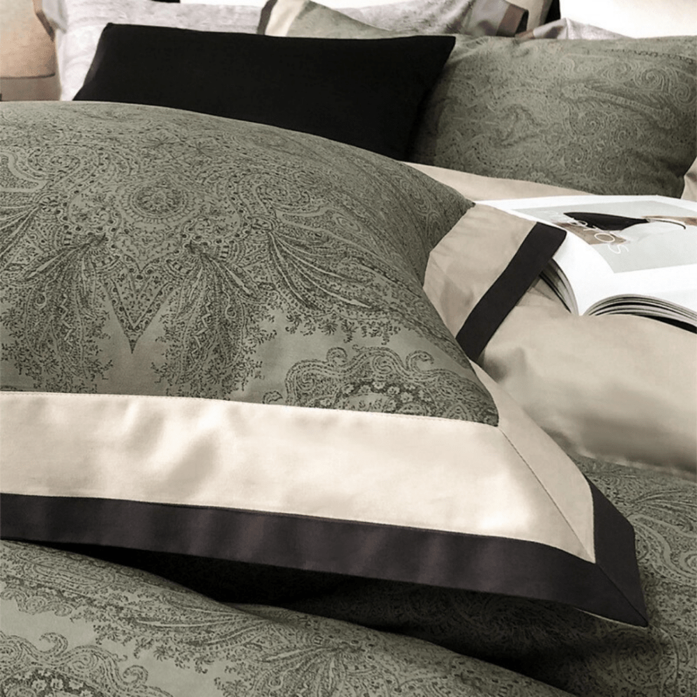 Green Digital Printed Duvet Set - myhomestore.com.pk