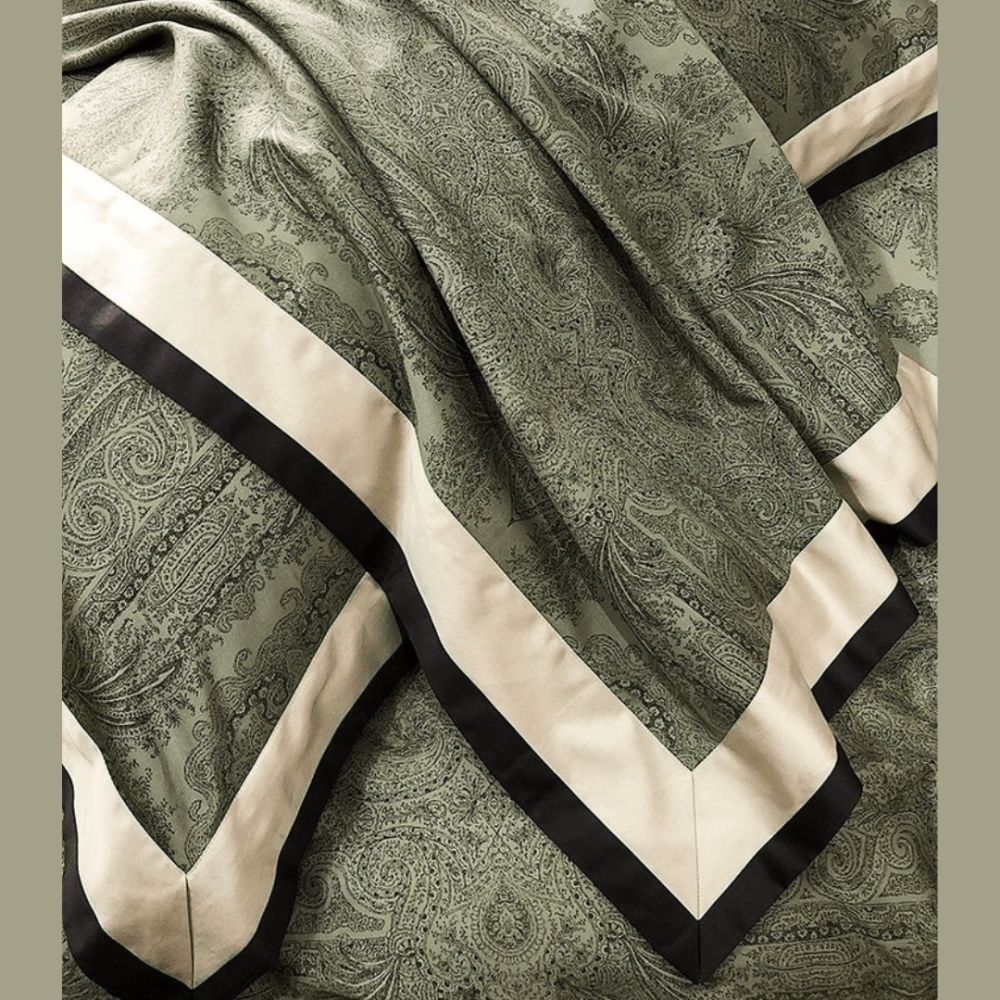 Green Digital Printed Duvet Set - myhomestore.com.pk