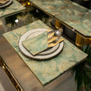 Green & Gold Jacquard Table Mat Set - myhomestore.com.pk