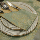 Green & Gold Jacquard Table Mat Set - myhomestore.com.pk
