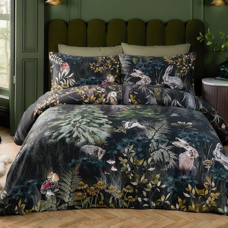 Green Sherwood Forest Printed Duvet Cover Set - myhomestore.com.pk