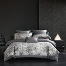 Grey Flowers Digital Printing Duvet Set – Elegant Floral Bedding Design - myhomestore.com.pk