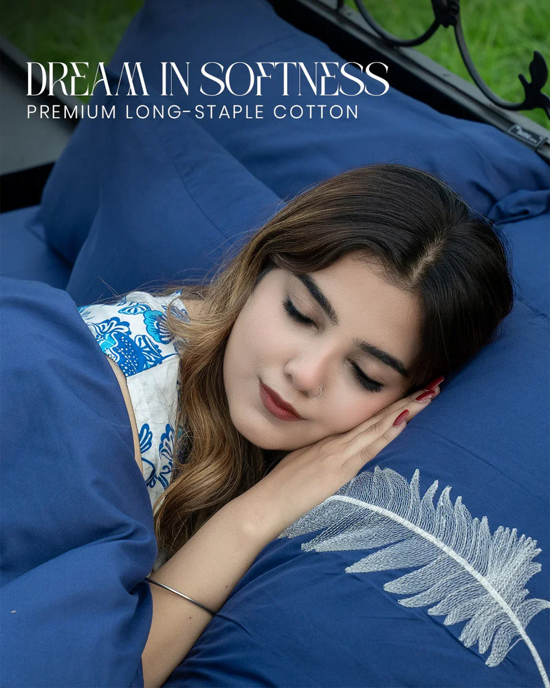 Feather Embroidered Comforter