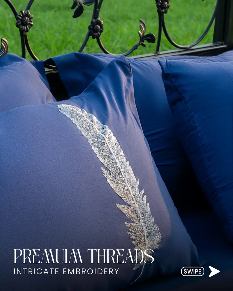 Feather Embroidered Comforter