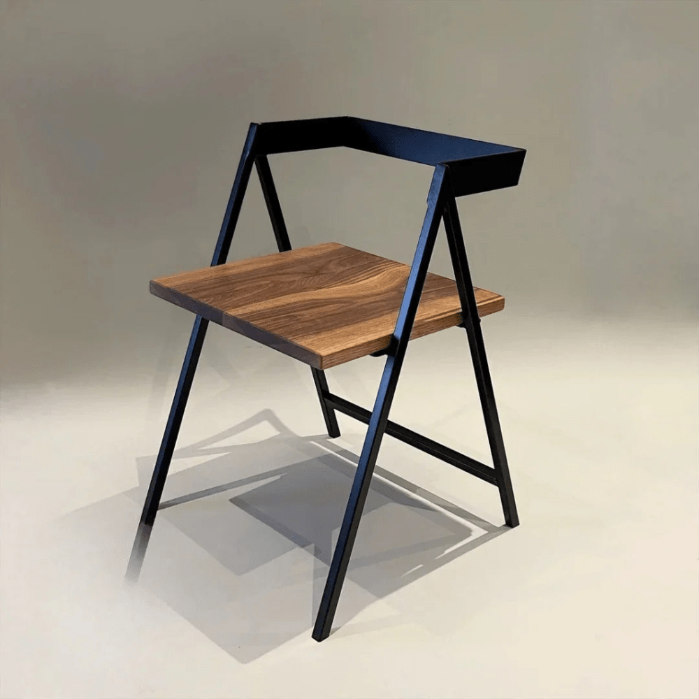 Handcrafted MDF and Metal Frame Dining Chair - myhomestore.com.pk
