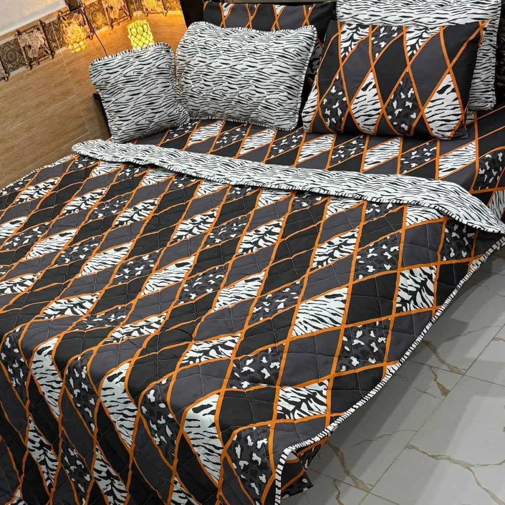 High - End Printed Bedspread Bedding Collection – 7 Pcs - myhomestore.com.pk
