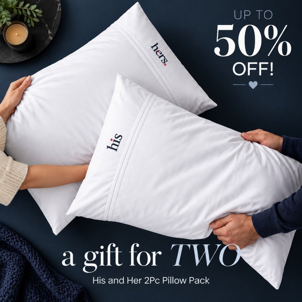 His & Her Embroidered Pillow Covers - myhomestore.com.pk