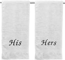 His & Hers Embroidered Cotton Bath Towels - myhomestore.com.pk