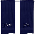 His & Hers Embroidered Cotton Bath Towels - myhomestore.com.pk
