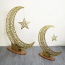 Crescent & Star Metal Islamic Home Decoration - myhomestore.com.pk