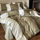 French-style Rose Digital Print Duvet Set
