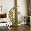 Crescent & Star Metal Islamic Home Decoration - myhomestore.com.pk