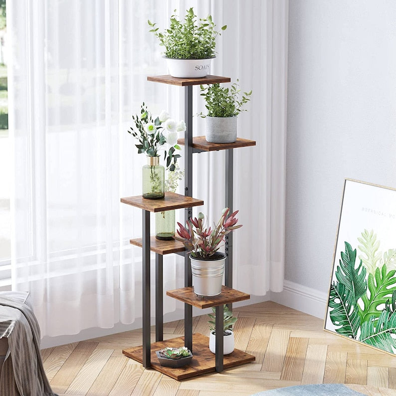 MDF Sheet & Metal Plant Stand
