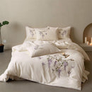 Lavender Bloom Embroidery Duvet Set