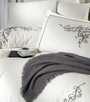 Graceful Vine Embroidery Duvet Set